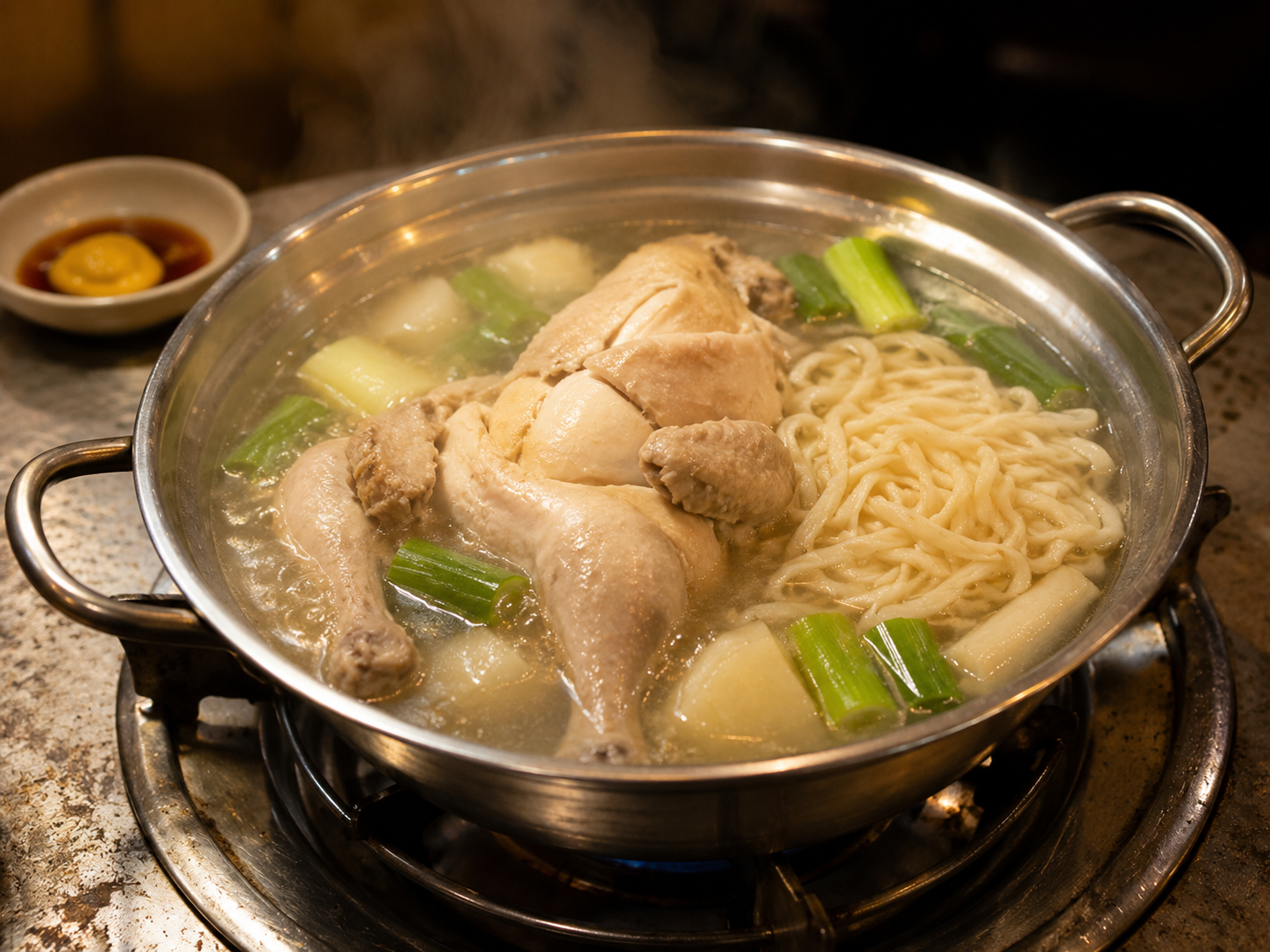 동대문 닭한마리골목을 대표하는 닭한마리 냄비 음식 이미지